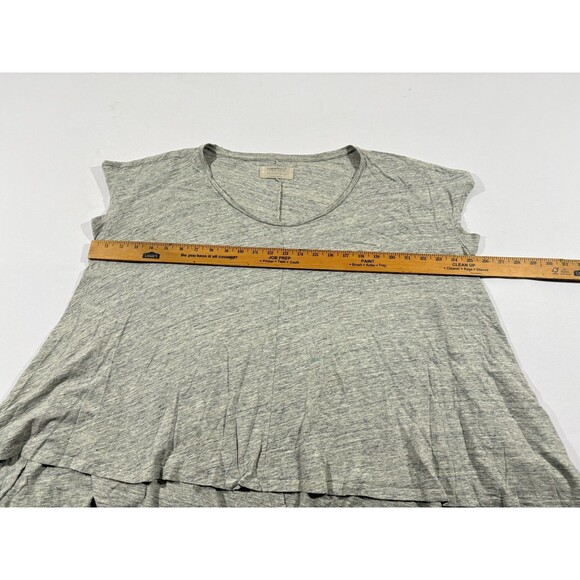 ALLSAINTS Womens Gray Basso Tee Cotton Cap Sleeve Flowing Flare T-shirt Top Sz 6 - Picture 4 of 8